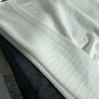 Soft and stretchy fleece-lined turtleneck t-shirt long-sleeve