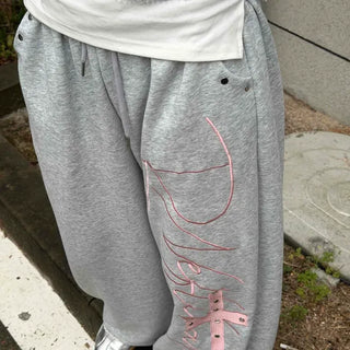 Loose-fit Graphic Wide Daily Long Pants