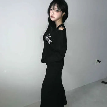 Street Shirred Mermaid Long Skirt