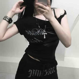 Loose Fit Lettering String Daily Shorts