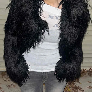 Twist Fur Over Short Jacket