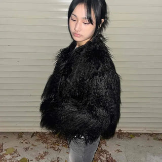 Twist Fur Over Short Jacket