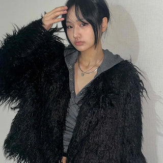 Twist Fur Over Short Jacket