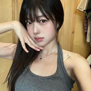 Slim Fit Striped Fitted Daily Sleeveless
