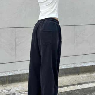 Relaxed Fit Pintuck String Wide Daily Long Pants