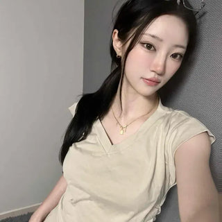 Shirred Plain Sleeveless A-Line Daily Two-Piece