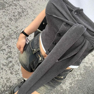 Fitted Plain Button Daily Sleeveless