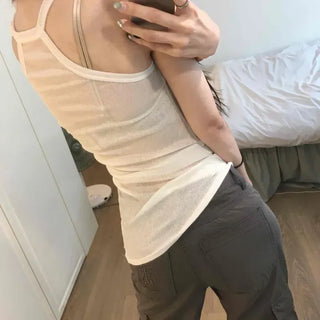Slim Fit Lettering Daily Sleeveless