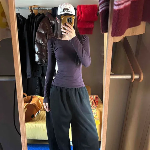 Contrast Elastic Waist Way Balloon Training Pants