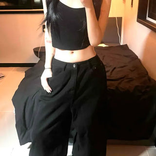 Urban Street Double Button Super Wide Long Pants