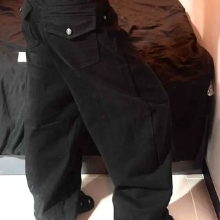 Urban Street Double Button Super Wide Long Pants