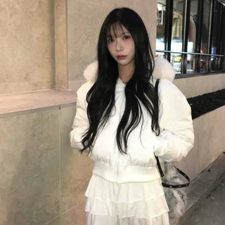 Kitsch Puff Volume Shirred Crop Padded Jacket