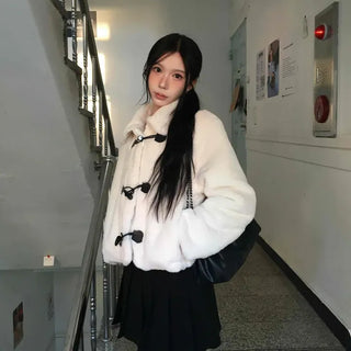 Duffle toggle button puffer short coat