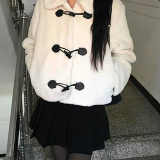 Duffle toggle button puffer short coat