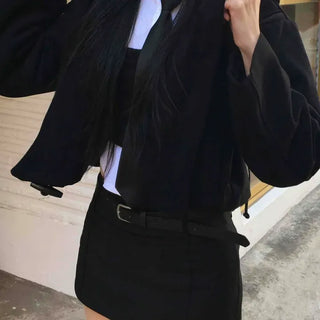 Simple Slim Fit Cotton Mini Skirt