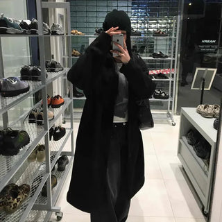 Oversized Hooded Maxi Long Coat