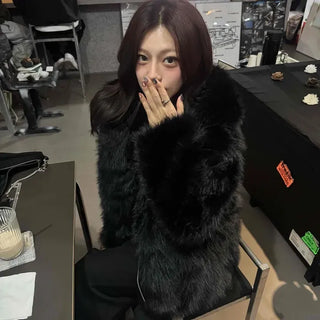 Luxury Fur Volume Crop Fur Jacket