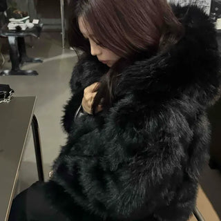 Luxury Fur Volume Crop Fur Jacket