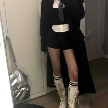 Vintage Loose Fit Collared Maxi Long Coat