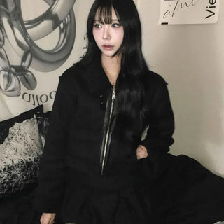 Oversized Hooded Short Padded Jacket
