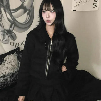 Oversized Hooded Short Padded Jacket