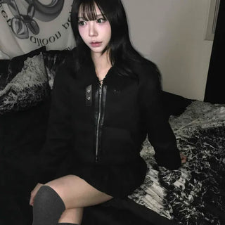 Oversized Hooded Short Padded Jacket