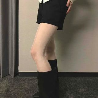 Minimal Slim Fit High-Waisted Basic Shorts