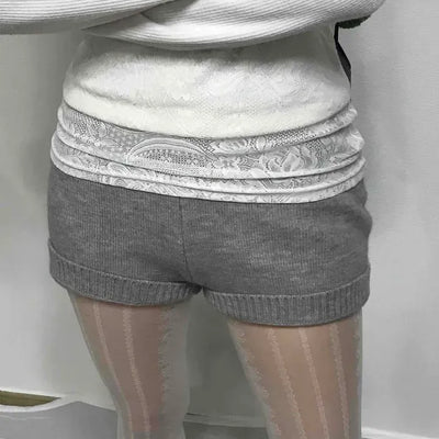 Elastic Waist Daily Knit Shorts