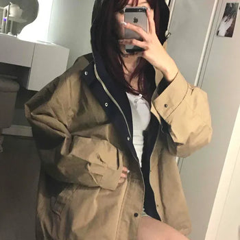 Military Oversized Hooded Field Jacket