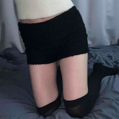 Fluffy Boucle Shorts