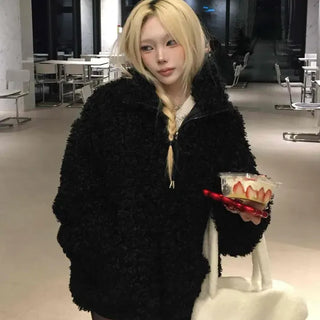 Fleece Oversized Zip-Up Jacket
