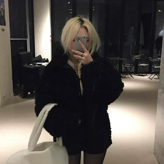 Fleece Oversized Zip-Up Jacket