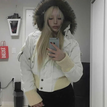 Suede Banded Quilted Fur Shearling Jacket