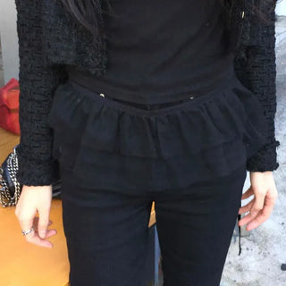 Ruffle Lace Layered Mini Skirt