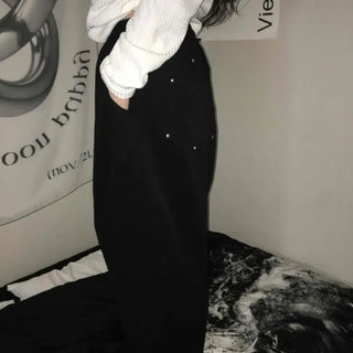 Cozy Elastic Waist Loose Fit Jogger Pants