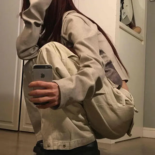 Belted Wide Cotton Cargo Pants