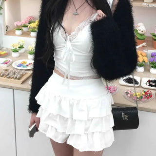 Soft Shearling Crop Short Cardigan