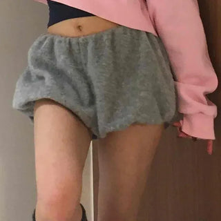 Balloon Elastic Waist Mini Shorts