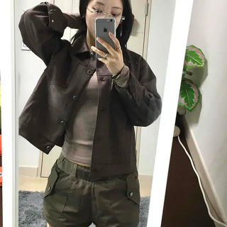 Vintage Retro Suede Short Jacket