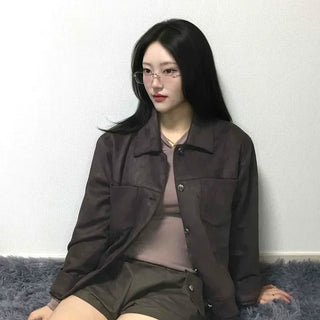 Vintage Retro Suede Short Jacket