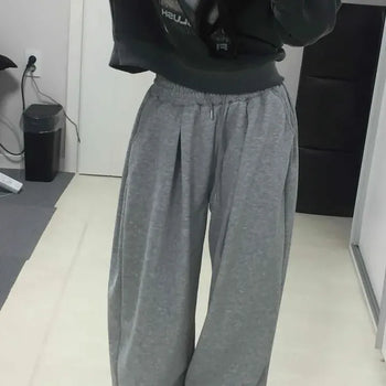 Two Pintuck Elastic Waist Training Wide Jogger Pants