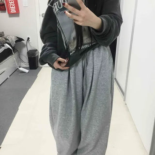 Two Pintuck Elastic Waist Training Wide Jogger Pants