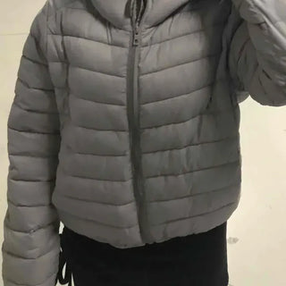 Minimal Lightweight Hooded Cropped Padded Jacket
