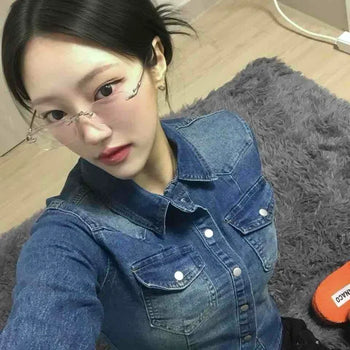 Slim Fit Cropped Trucker Denim Jacket
