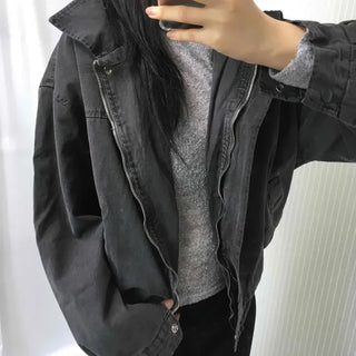Loose Fit Pigment Blouson Jacket