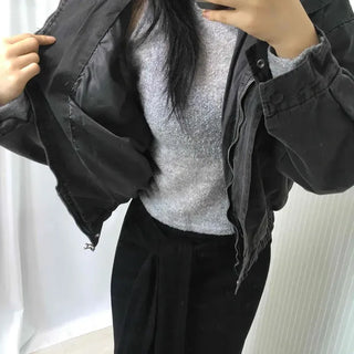 Loose Fit Pigment Blouson Jacket