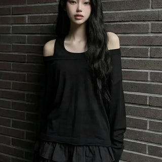 Urban Chic Sleeveless Off-Shoulder Loose Fit Knit Set
