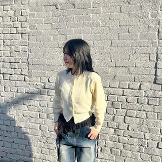 Soft Crop Puff Short Cardigan