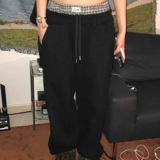 Street Casual Sagging Elastic Waist Pants