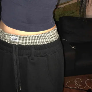 Street Casual Sagging Elastic Waist Pants